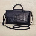 High Quality Soft PU Leather Handbag Women - black