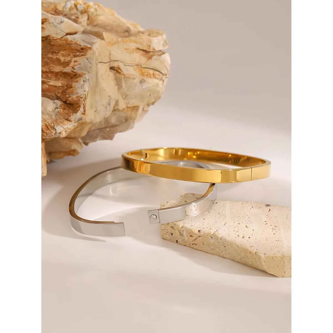 High Quality Stainless Steel Square Wide Bracelet Bangle