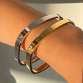 High Quality Stainless Steel Square Wide Bracelet Bangle