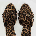 High Quality Women Shoes Bow Knot Leopard Print High Heel