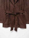 High Street Brown Suede Jacket For Women