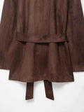 High Street Brown Suede Jacket For Women