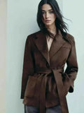 High Street Brown Suede Jacket For Women