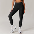 High Waist Bronzing Casual Yoga Pants Women’s Running Quick-drying Nude Feel - Other