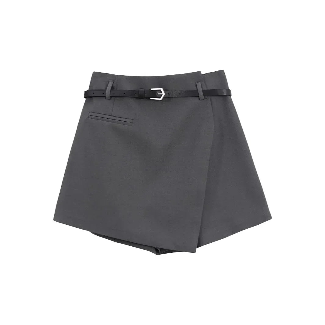 High Waist Suit Pants Skirt