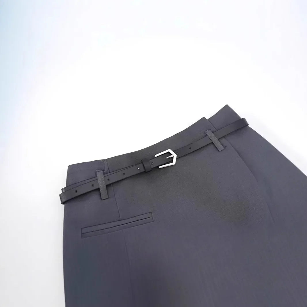 High Waist Suit Pants Skirt