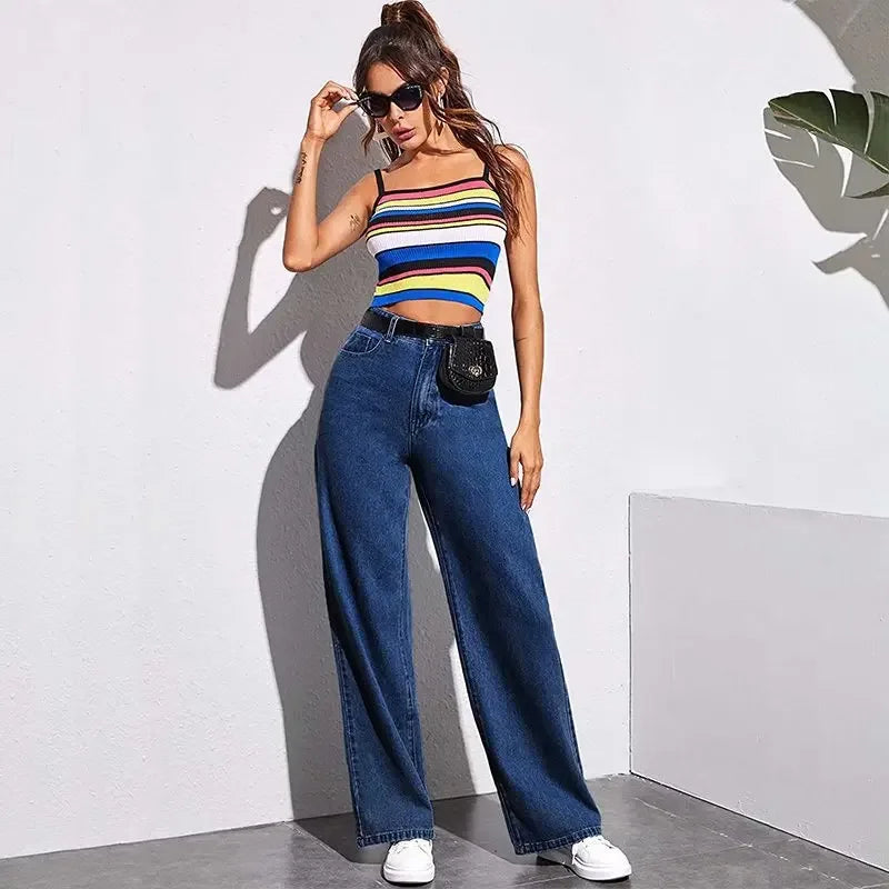 High Waist Wide Leg Jeans Women