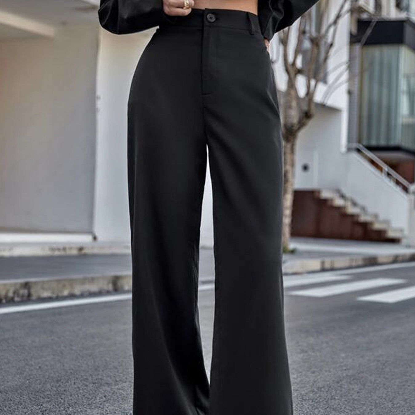 High Waisted Wide Leg Pants - Other