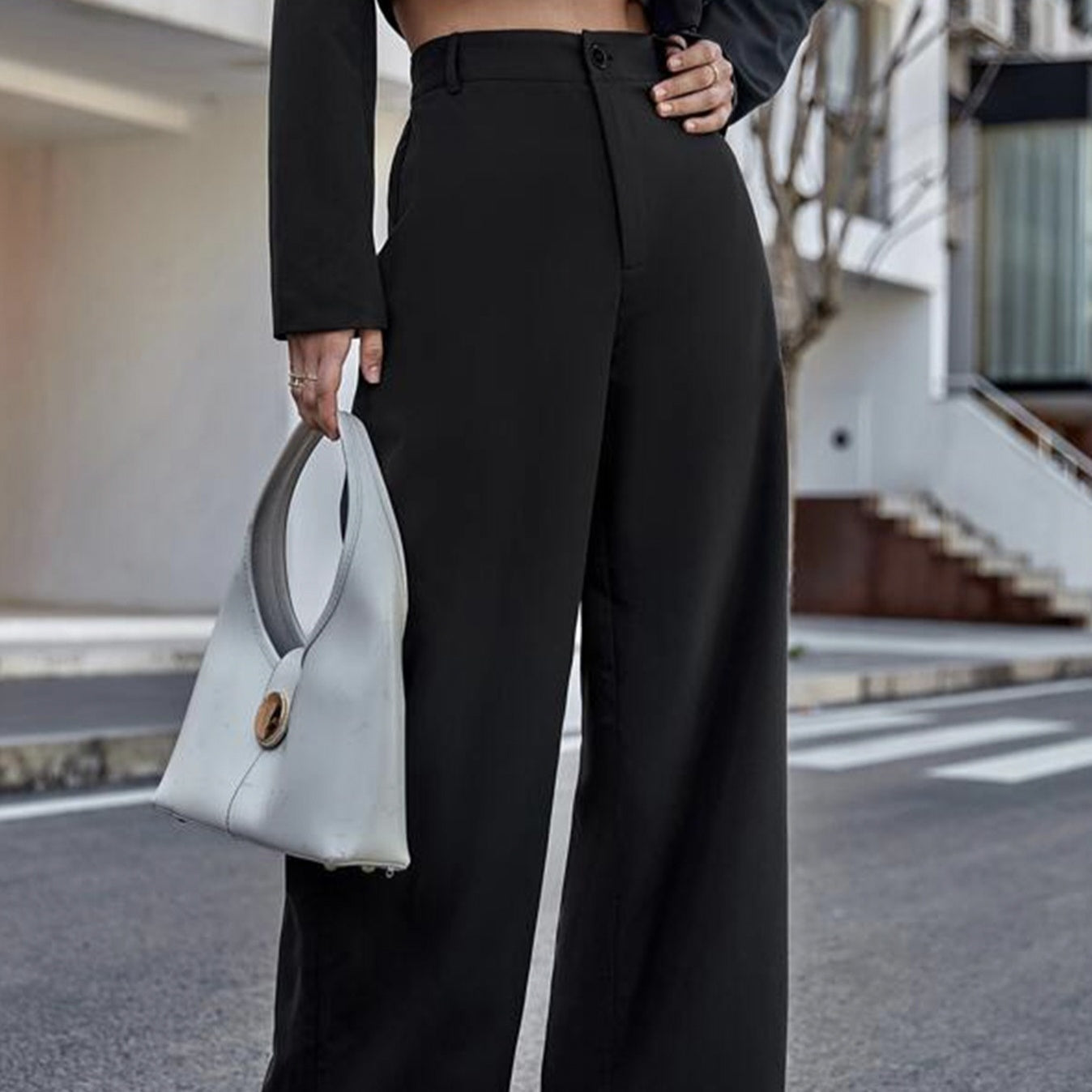 High Waisted Wide Leg Pants - Other