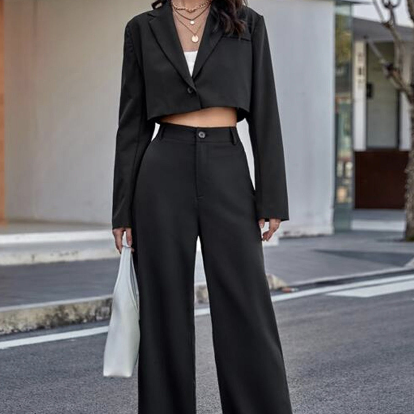 High Waisted Wide Leg Pants - Other