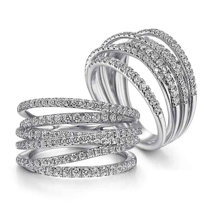 Hip Hop Wind Line Winding Ring