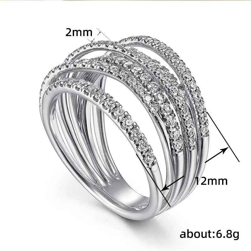 Hip Hop Wind Line Winding Ring - jwellery