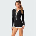 Hip Raise Slim Fit Women’s Long-sleeved Jumpsuit - Other