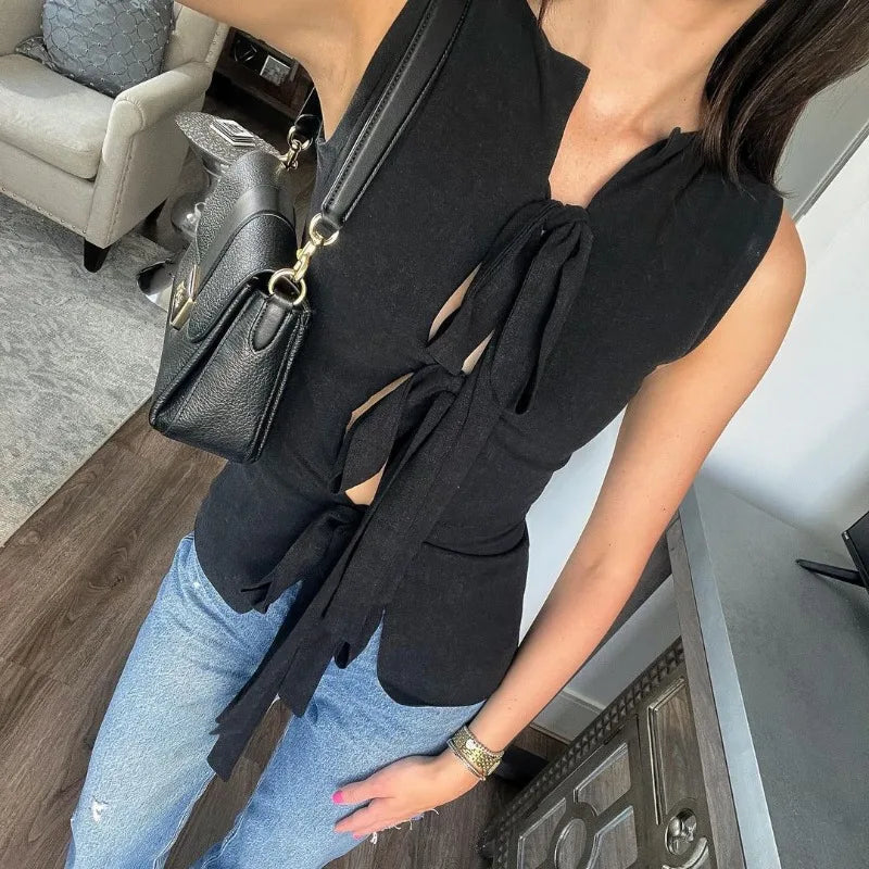 Hollow Bandage Vest Top