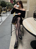 Hollow Lace Pantyhose Women