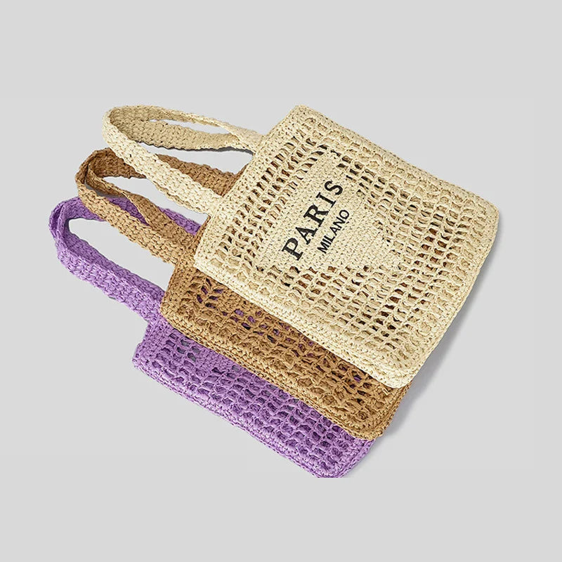 Hollow Out Straw Women Shoulder Bags