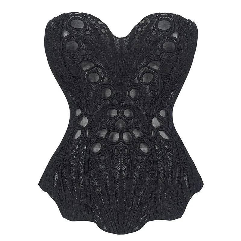 Hollow Out Women Sleeveless Backless Bandage Pleated Top - black / XXL