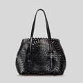 Hollow Small Tote Bag - Black