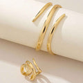 Hollow Water Drops Line Open Ring Fashion Simple - electronic accessories