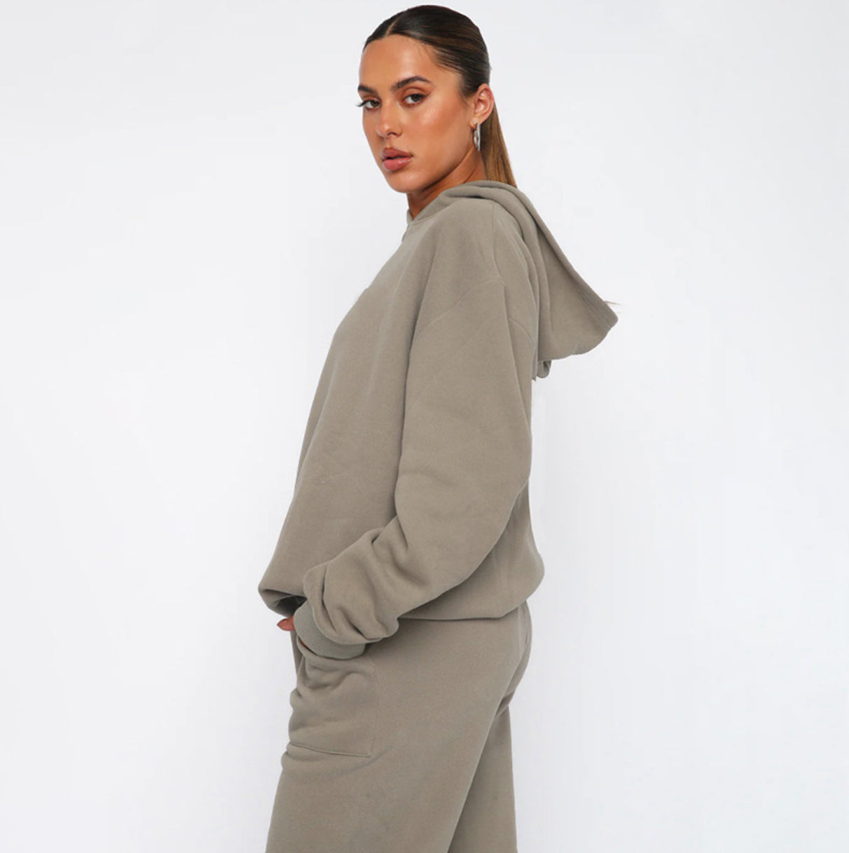 Hooded Long Sleeve Sweater Women’s Clothing Fashion Casual Trousers Suit - Other