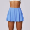 Ice-sensitive UV-proof Fake Two-piece High Waist Yoga Skirts - Sky Blue / L - Other