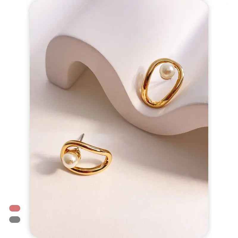 Imitation Pearl Earrings Simple And Compact - Sterling Silver Needle Style - electronic accessories