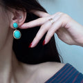 Imitation Turquoise Earrings Fashionable And Elegant - Ear Studs - electronic accessories