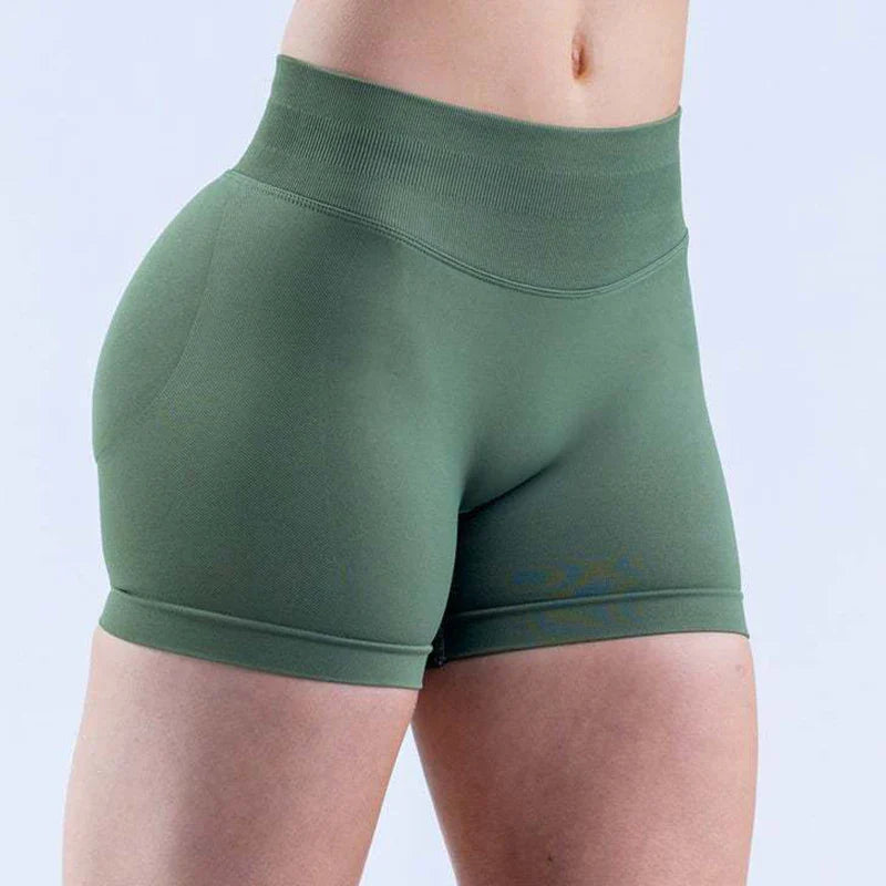 Impact Women Yoga Shorts High Waist - Fruit Green / XL