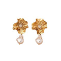 Ins Style Shaped Pearl Flower Earrings - electronic accessories