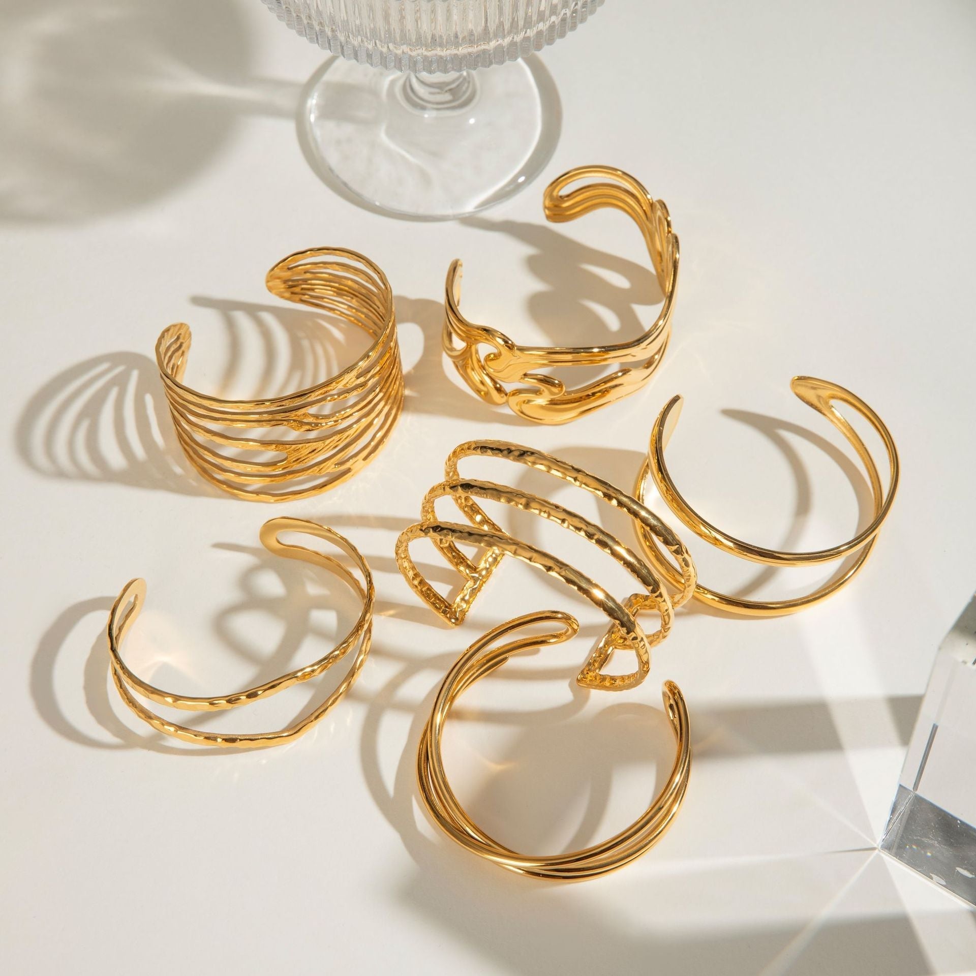 Irregular Lines Multi-layer Hollow Open-end Bracelet Retro Personality - electronic accessories