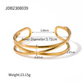 Irregular Lines Multi-layer Hollow Open-end Bracelet Retro Personality - JDB2308039 - electronic accessories