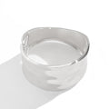 Irregular Metal Wide Curved Glossy Spring Bracelet - electronic accessories