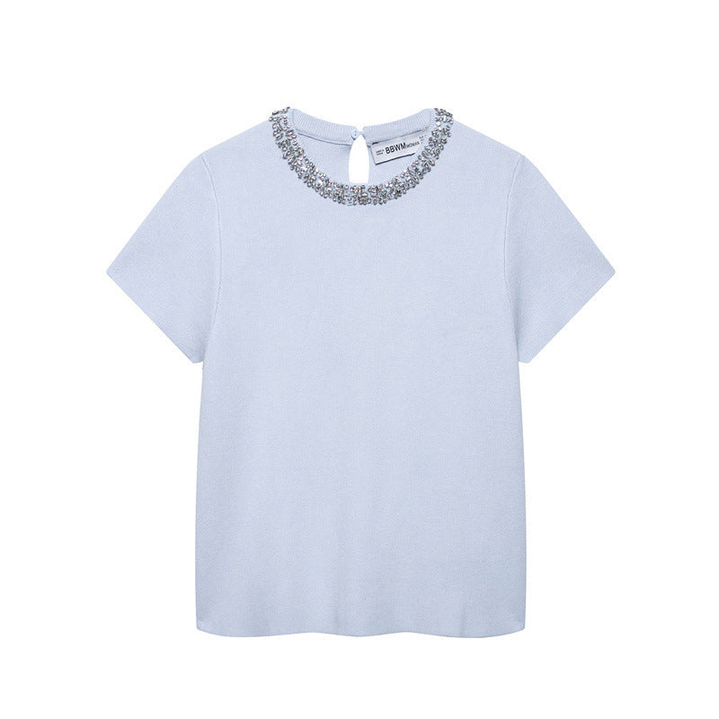 Jewelry Knitted Top Mini Skirt - Other