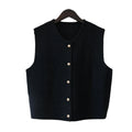 Knitted Vests Women - black / L