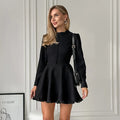 Lace Splice Long Sleeve Dress For Women