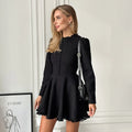 Lace Splice Long Sleeve Dress For Women