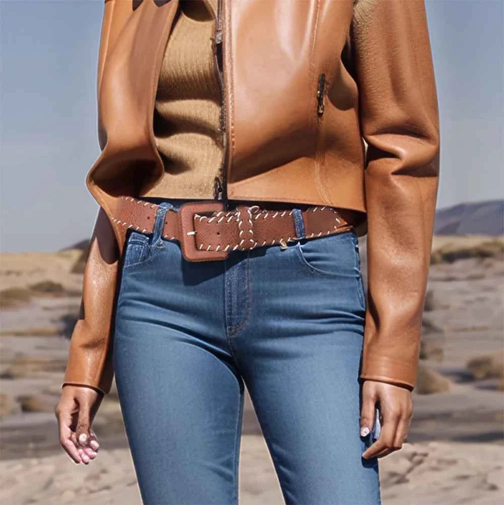 Ladies' leather Pin Buckle Belt For Women