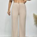 Ladies’ Solid Color Elegant Fashion With Pockets Slimming Pants - Other