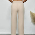 Ladies’ Solid Color Elegant Fashion With Pockets Slimming Pants - Other