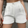 Ladies’ Solid Color Linen Small Elegant And Fashionable Shorts - electronic accessories