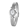 Ladies Watch Vintage Luxury High Quality Gold Oval Small Wrist - Silver / CHINA