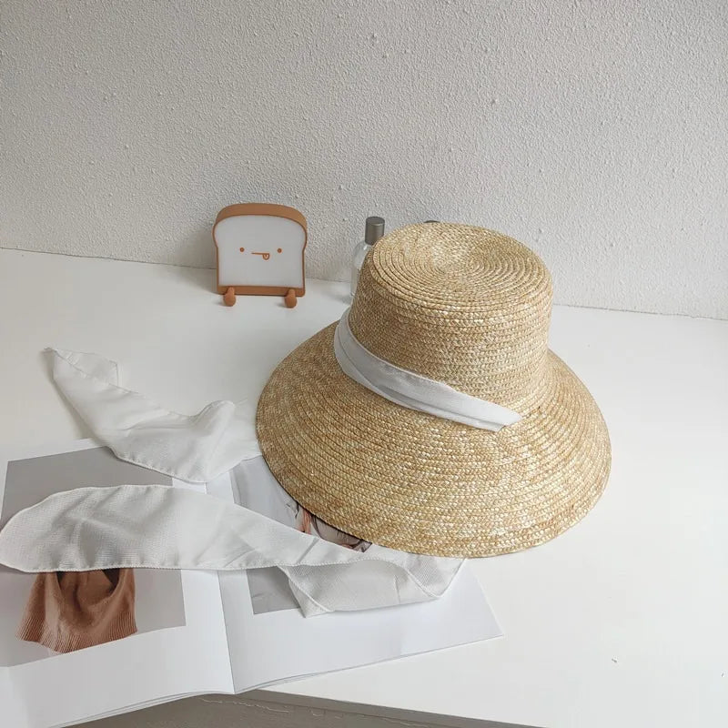 Lamp-shaped High Top Sun Hat - White strap / M 56-58cm