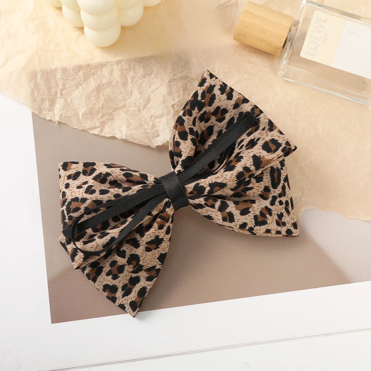 Leopard Bow Hair Clip