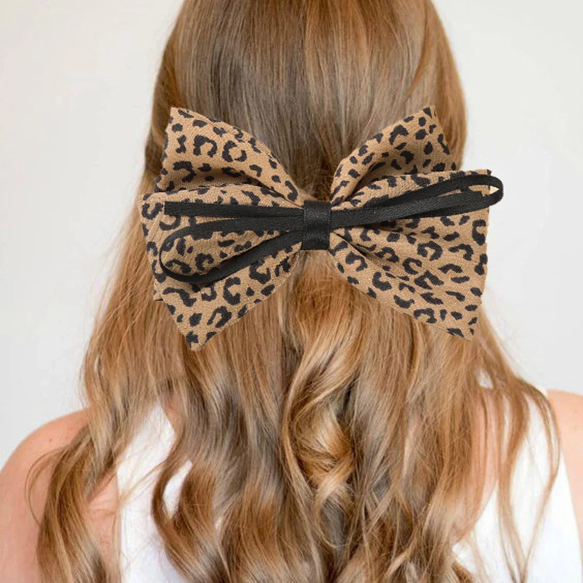 Leopard Bow Hair Clip