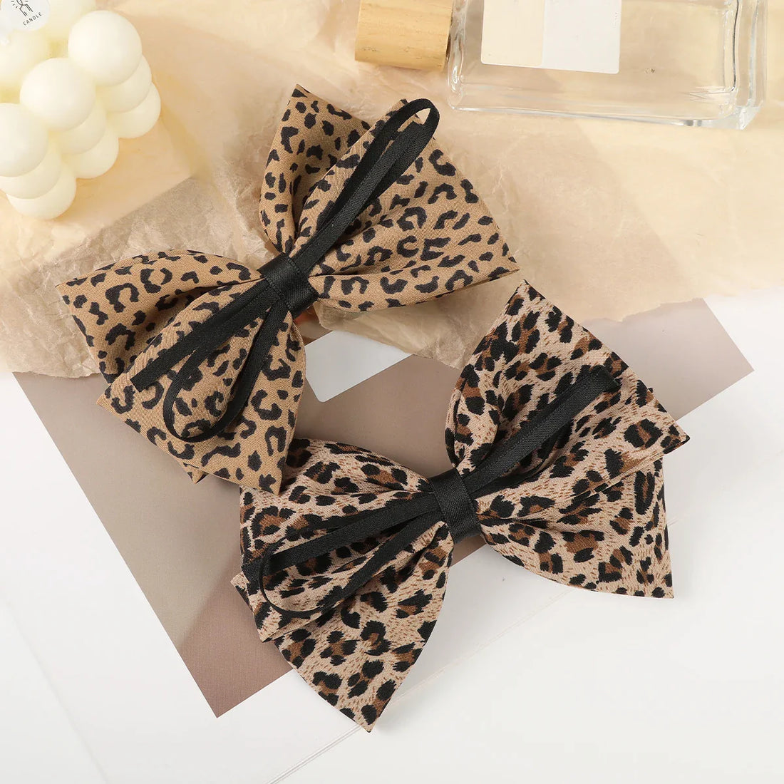 Leopard Bow Hair Clip