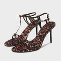 Leopard Pointed Toe Thin Heel Women