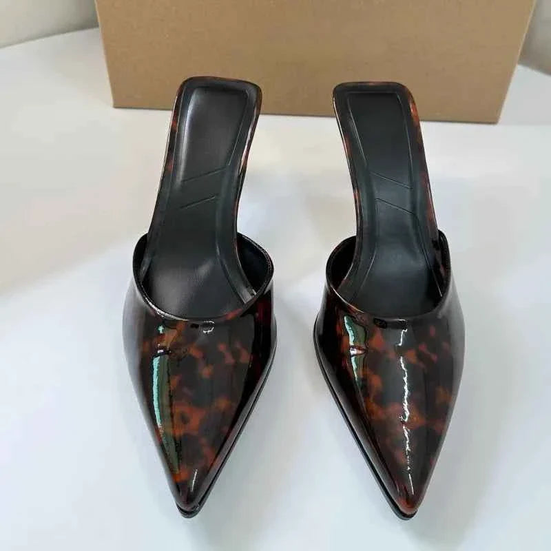 Leopard Print Women High Heels Sandals