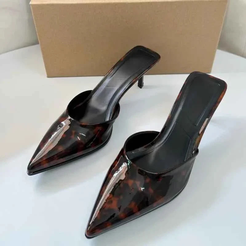 Leopard Print Women High Heels Sandals