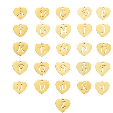 Letter Necklace Stainless Steel Heart Pendant - electronic accessories