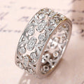 Light Luxury HollowRing Flower - Q108 White Gold Color / 10 Yards - electronic accessories